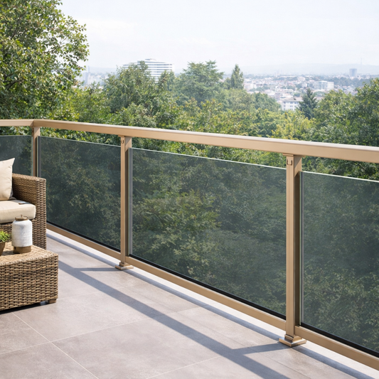 Modern Aluminium and Glass Balcony Railing Installation in Dehradun