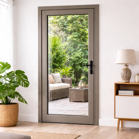 German Aluminium Casement Door with Glass Panel in Dehradun