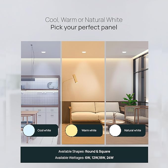 Wipro Garnet 18W Rimless Surface LED Panel Light