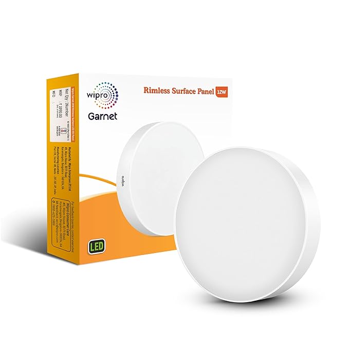 Wipro Garnet 12W rimless surface LED panel light